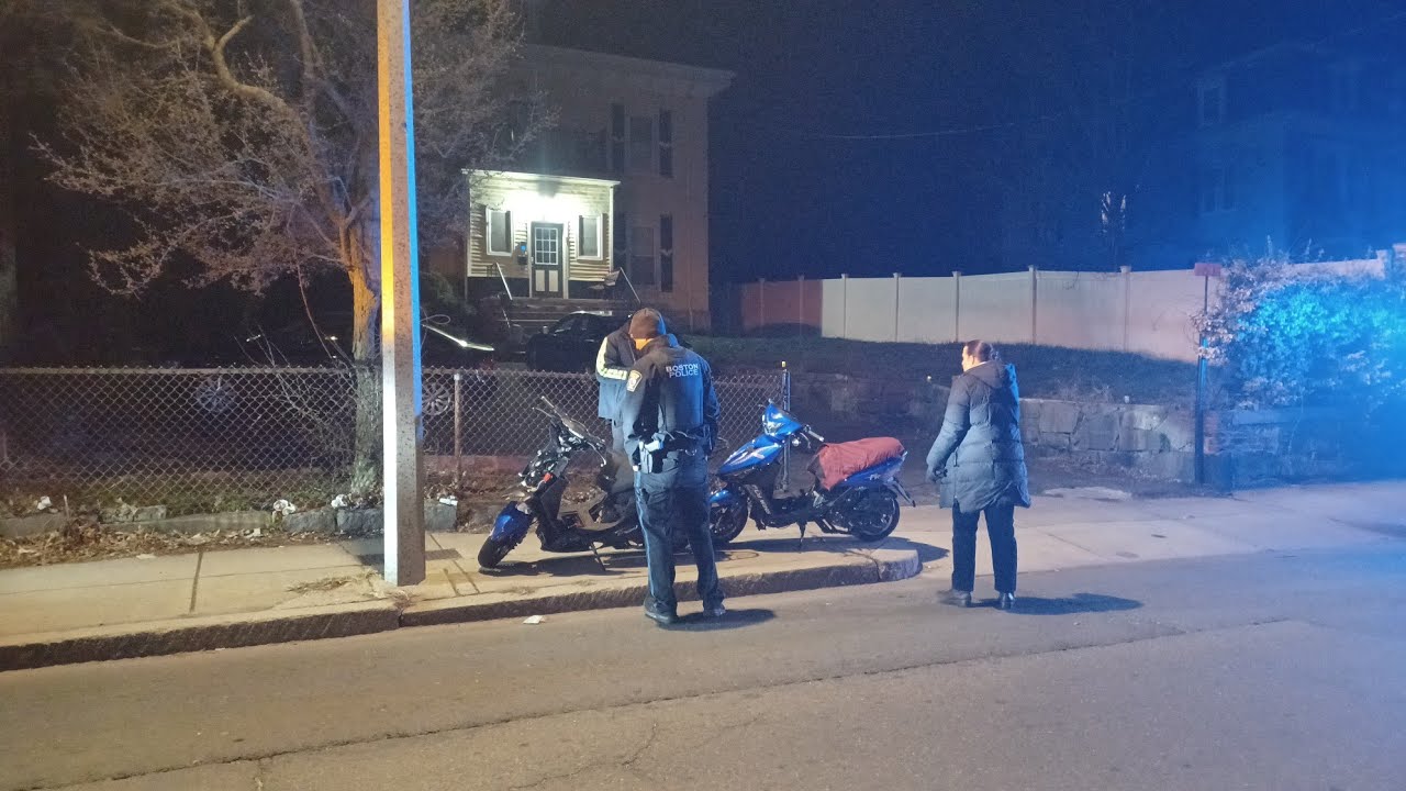 Boston police recover 3 scooters on Quincy street. April 6, 2026 - YouTube