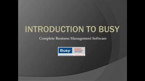 Lesson 2 - Introduction to BUSY - English