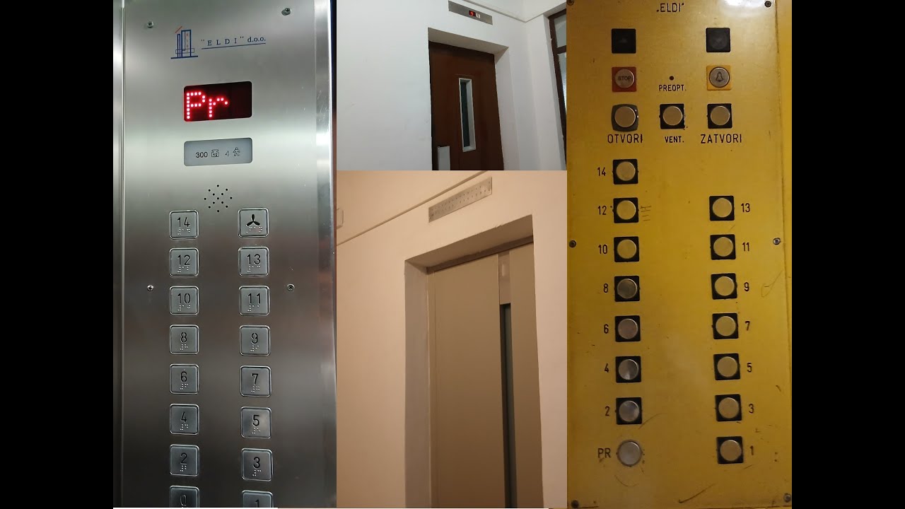 VIDEO FOR@markoloveslifts!!  2x 1983 Daka elevators modded by Eldi in Split, Croatia