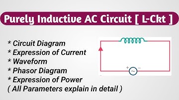 Purely Inductive AC Circuit| Expression of Current & Power, Waveform, Phasor Diagram