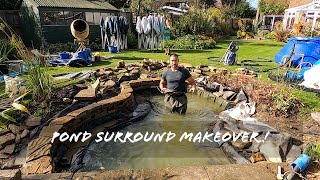 Pond edging makeover!