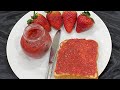 No cook strawberry jam in 2 minutes  no sugar super healthy jam  vegan jam recipe