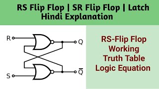 RS Flip Flop | SR Flip Flop | Latch | RS Flip Flop using NOR gates | Hindi