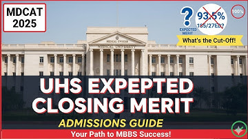 MDCAT 2025: UHS Expected Closing Merit & Admissions Guide