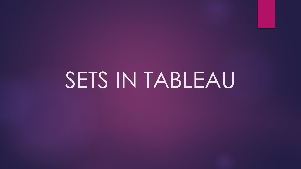 Sets in Tableau - YouTube