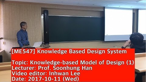 171011 Knowledge Based Design System : Knowledge-based Model of Design (1)