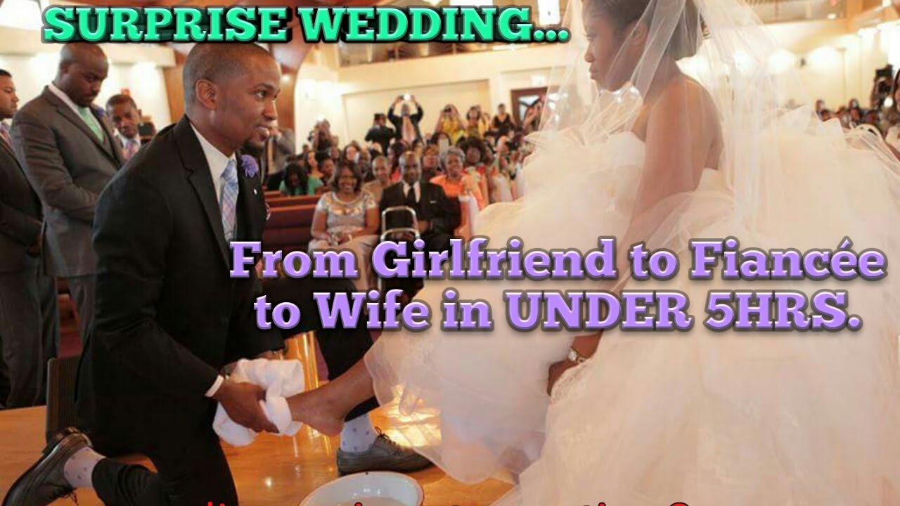 SURPRISE WEDDING...From Girlfriend to Fiancee to Wife in under 5hrs. @DINAO3_MINISTRIES.