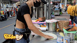 The Most Popular Roti Lady in Bangkok - Thai Street Food