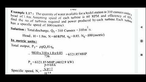 Turbo Machines - Module 1- Numerical 2