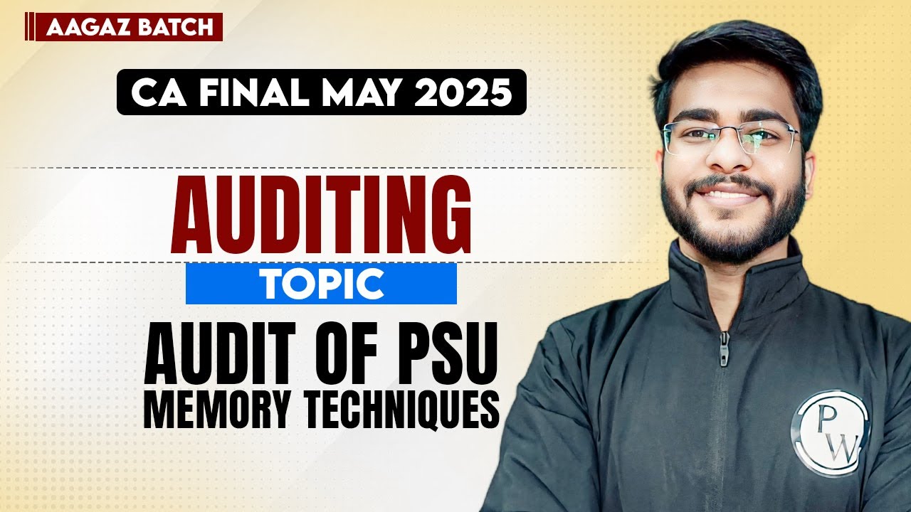 CA Final Audit of PSU | Memory Techniques | PSU Audit | CA Hemant ...