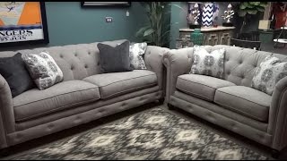 Ashley Furniture Azlyn Sepia Tufted Sofa &amp; Loveseat 994 Review