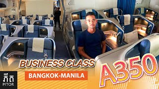 fly PAL | A350-900 Bussiness class flight from BKK to MNL , Philippine Airlines| VlogA#6