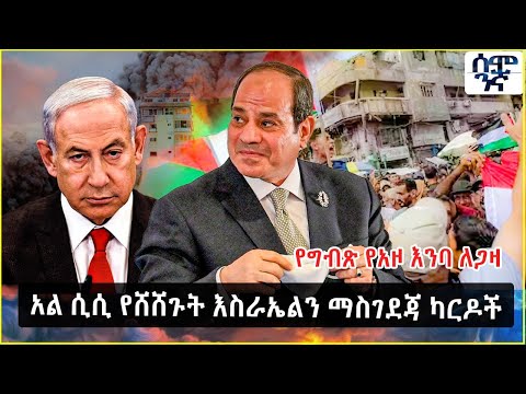 Ethiopia የግብጽ የአዞ እንባ ለጋዛ አል ሲሲ የሸሸጉት እስራኤልን ማስገደጃ ካርዶች Semonigna