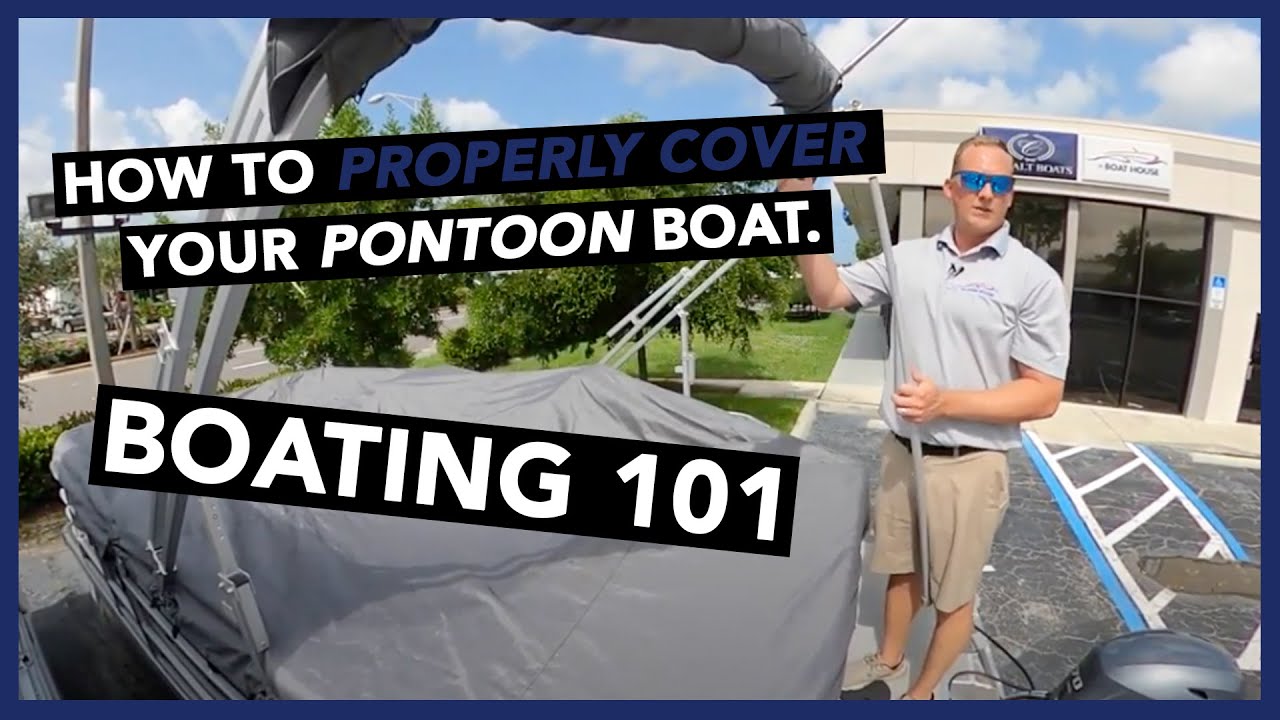 How to put a boat cover on a pontoon boat. Boathouseh2o.com 
