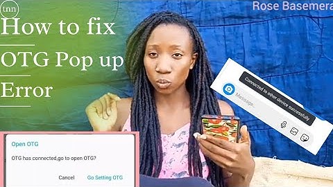 How to fix a Tecno OTG pop-up error / otg problem / connected to other device successfully problem