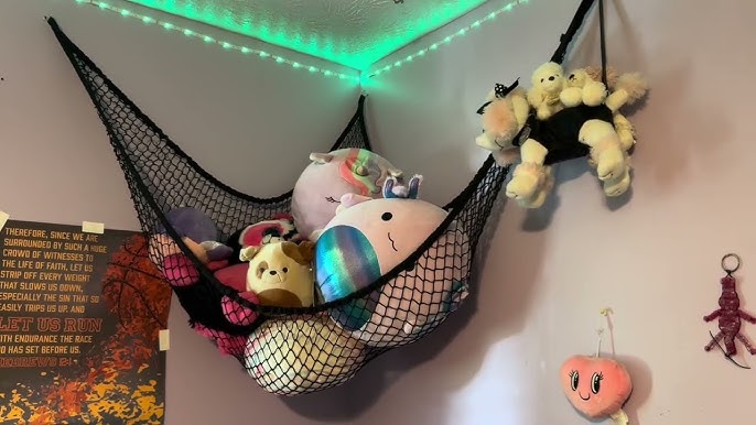 How to hang stuffed animal net 