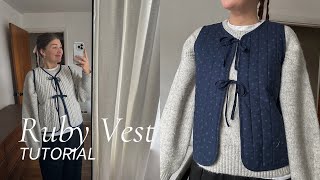 Ruby Vest Sewing Tutorial | Beginner Pattern | Quilted Vest Sew A Long