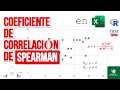 Coeficiente de CORRELACIÓN DE SPEARMAN ✅ en Excel 2019🔥🔥