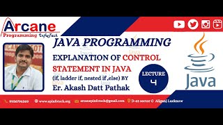 What is Decision Control statement in java programming by Er Akash Datt Pathak @lecture:-4