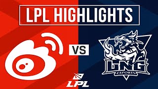 WBG vs LNG Highlights ALL GAMES | LPL 2024 Spring | WeiboGaming vs LNG Esports