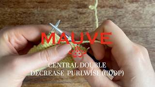 How to do a Central Double Decrease Purlwise in knitting (CDDP)