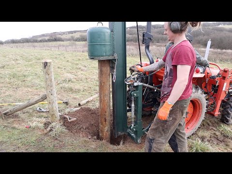 Fencing Our Second Field Using The Homemade Post Driver