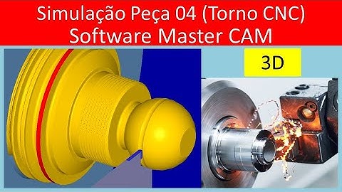 Simulação Peça 04 (Torno CNC) Software Master CAM - 3D