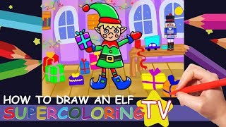 How to Draw an Elf Christmas Coloring Pages for Kids How to Draw for Kids