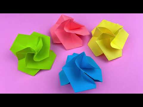 🌷 How To Make a Cool Swirly Flower Origami