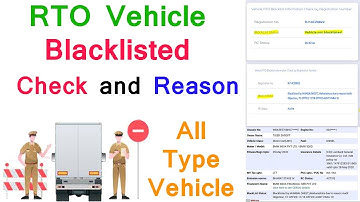 RTO Vehicle blacklisted || vehicle blacklist check by plate number || Vehicle blacklist reason