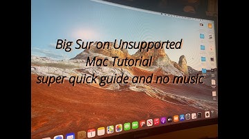 Super Fast Quick Guide to Big Sur Patcher with no music