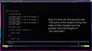 Program to find out based on the input sides of the Triangle, is it valid or not Net Worth
