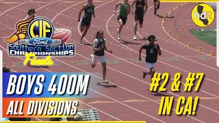 2026 Tf - Cif-Ss Ford Track And Field Finals - Boys 400M - All Heats - In Ca