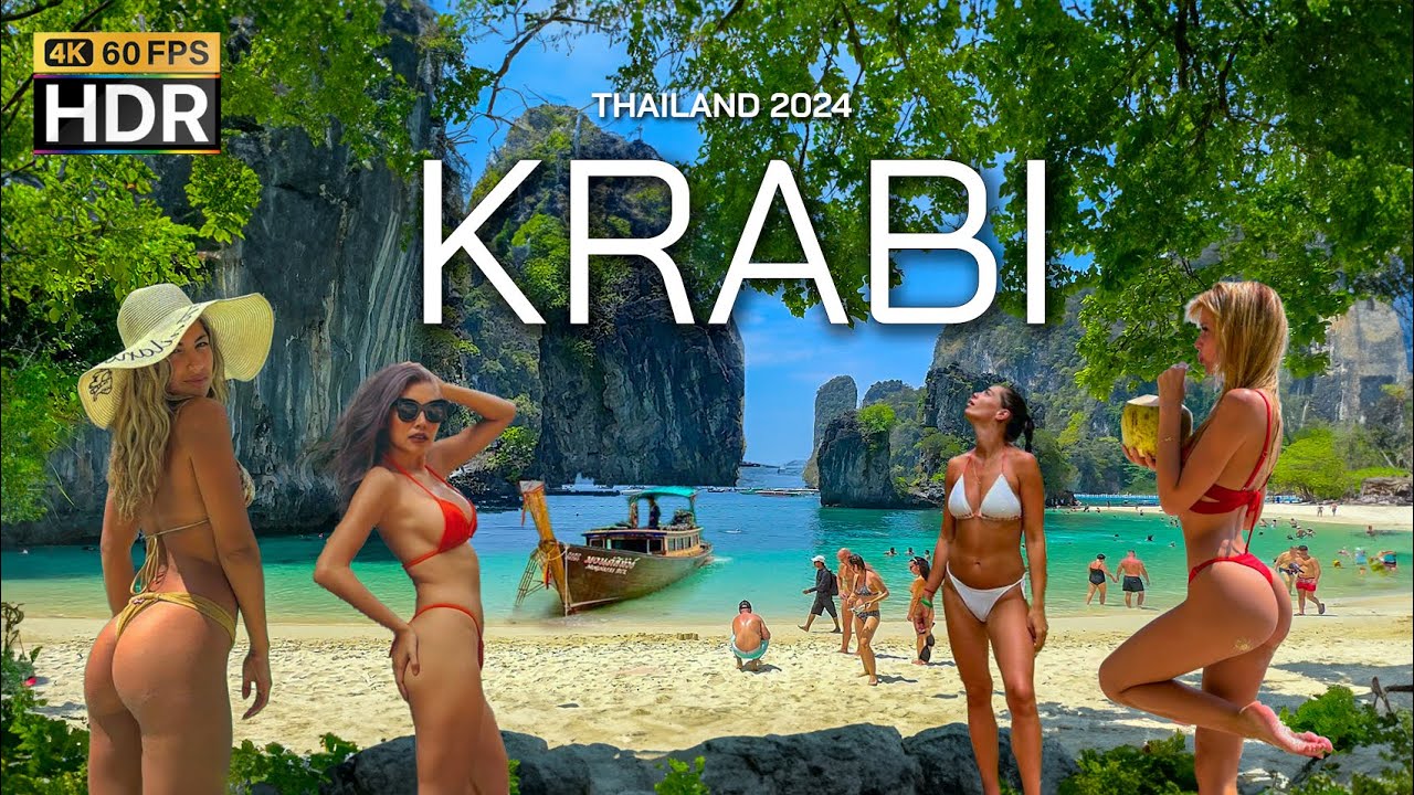 ⁣🇹🇭 4K HDR | Walking Krabi Thailand The World's Most Beautiful Place 2024 - With Captions