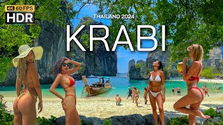 4K HDR | Walking Krabi Thailand The World's Most Beautiful Place 2024  With Captions
