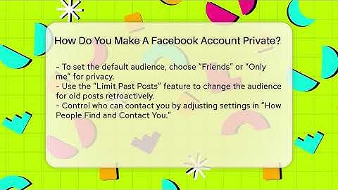 How Do You Make A Facebook Account Private? - Everyday-Networking