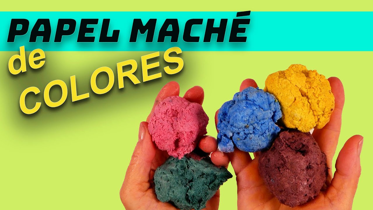 Papel Maché 𝐂𝐀𝐒𝐄𝐑𝐎!!!! ♻ Teñido ⏱Conservación 🌈 Coloración Todo  FACIL y RÁPIDO ( Paper Mache Clay) 