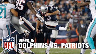Gostkowski's Curvy Kick is Wide-Right...Wait...It's Good! | Dolphins vs. Patriots | NFL