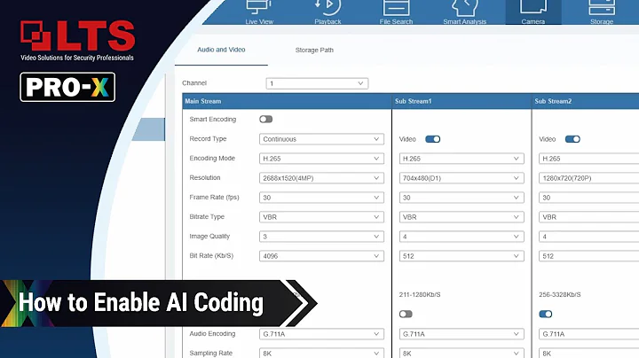 How to Enable AI Smart Encoding on Pro-X NVRs