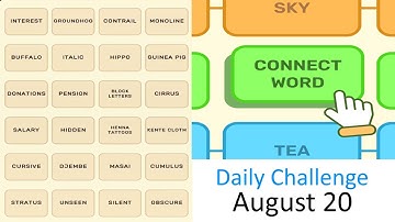 Connect Word Daily Challenge August 20 2025 Answers