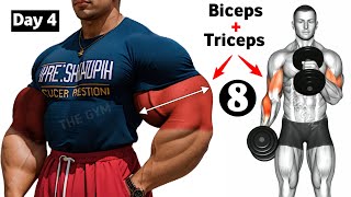 Biceps + Triceps - 4 exercises - cable only. #bicepsandtriceps #girlsw, single arm tricep pull down