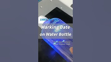 UV Laser Marking Production Date on Water Bottles for Code Printing