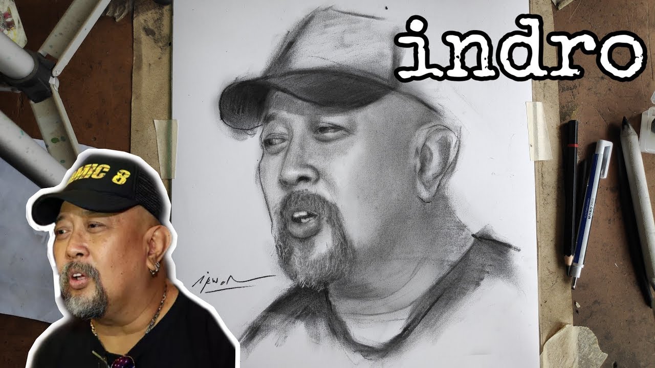  Sketsa  wajah INDRO WARKOP menggunakan pensil arang  YouTube