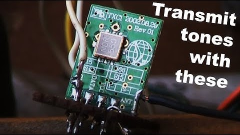 Experiments with low power UHF data transmitter modules: Part 1