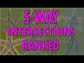 30 different 5-way junctions measured and ranked