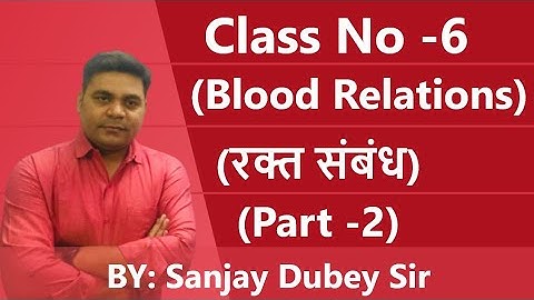 Blood Relation | Railway ntpc | upsi | Rly Group D | Reasoning by Sanjay Dubey Sir | ibps