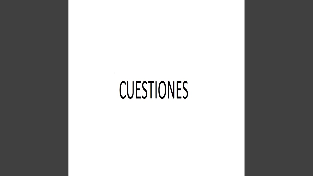 CUESTIONES