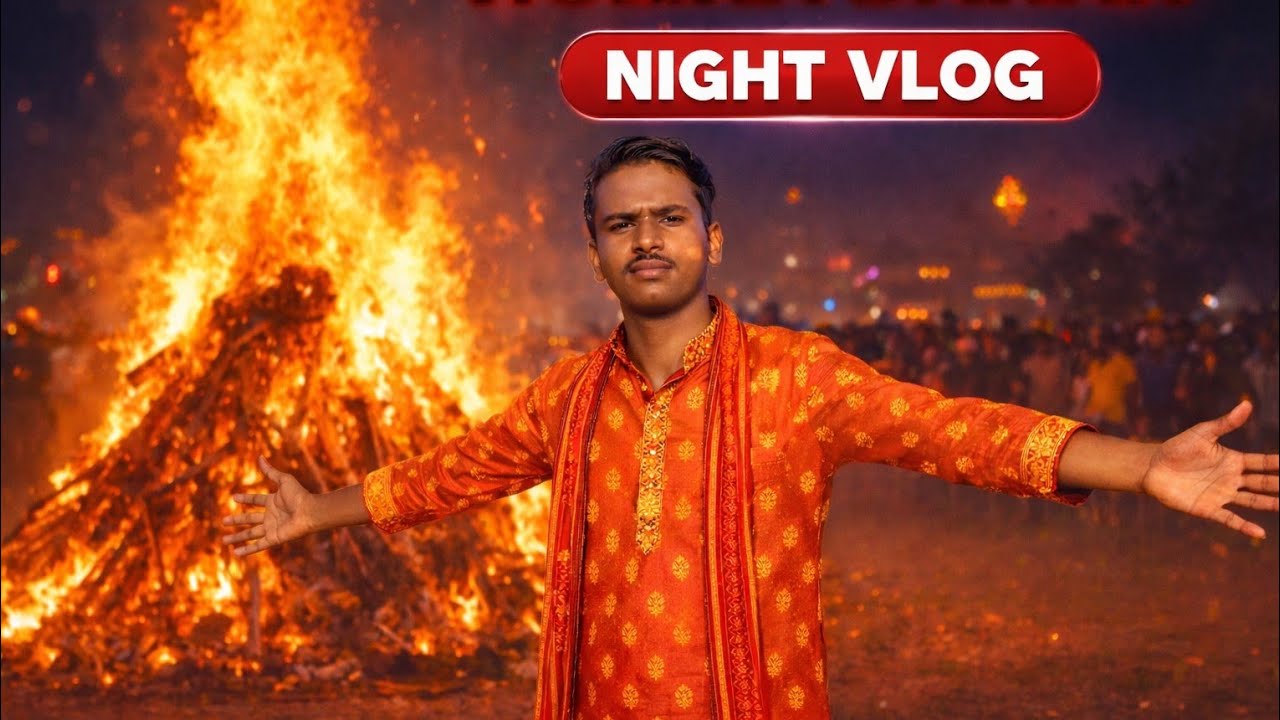 Holika Dahan ( Night Vlog ) Full Enjoy😍