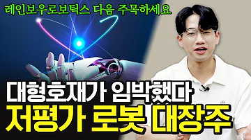 저평가 로봇 대장주 대형호재 임박했다 레인보우로보틱스 다음으로 주목하세요 로봇 관련주 저평가 주식