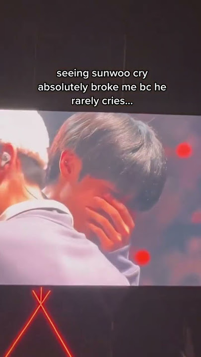 the boyz sunwoo crying on stage